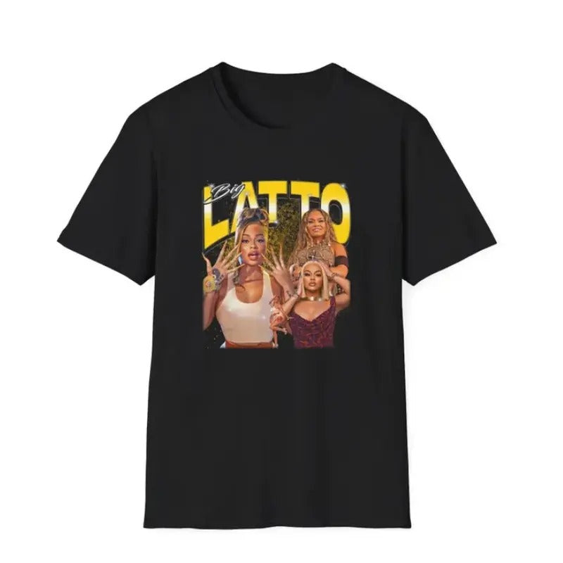 Big Latto Softstyle Rapper Big Latto Tour Shirt Concert Music Festival Hip Hop Fan T-Shirts