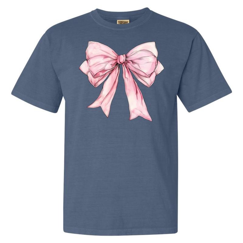Big Pink Bow Comfort Colors 'NLB' T-Shirts