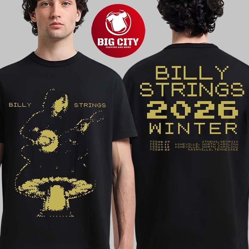Billy Strings Winter 2026 Tour Merch Billy Banjo Two Sided Shirt
