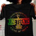 Black American Freedom Emancipation Day Juneteenth 1865 BLM 100% Cotton Top T-Shirts