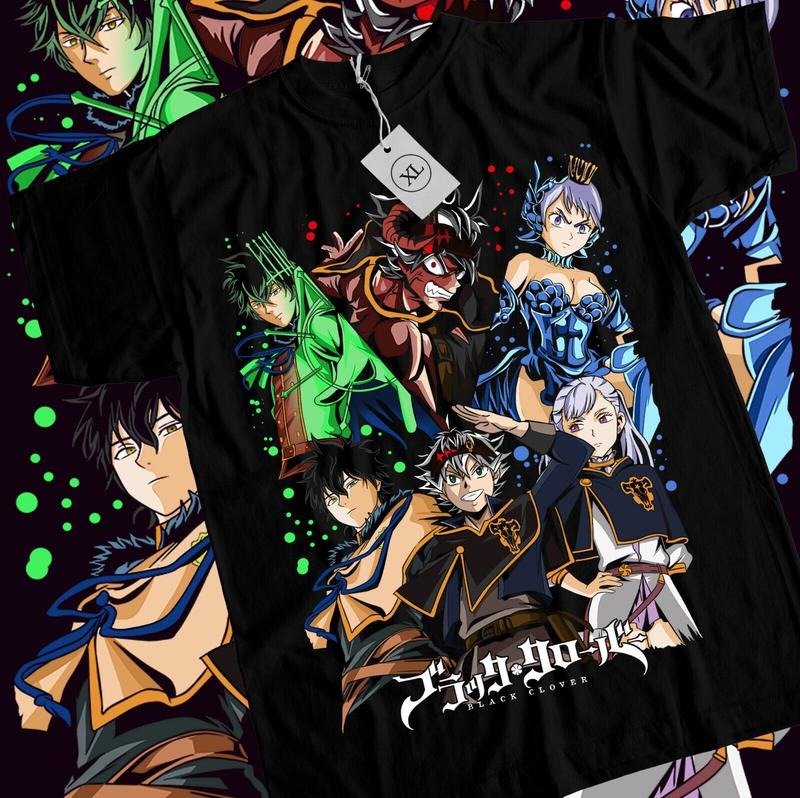 Black Clover Asta Yuno S 4XL Comic Bull Magic Demon Yami Anime Shirt S 4XL T-Shirts