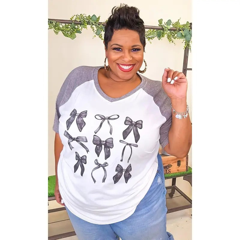 Black Coquette Bows T-Shirts
