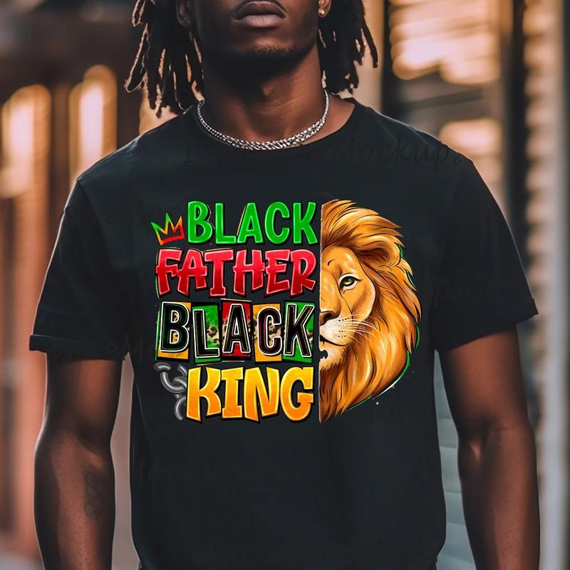 Black Father Black King Shirt Juneteenth 1865 Lion King Shirt Black Power Black History T-Shirts