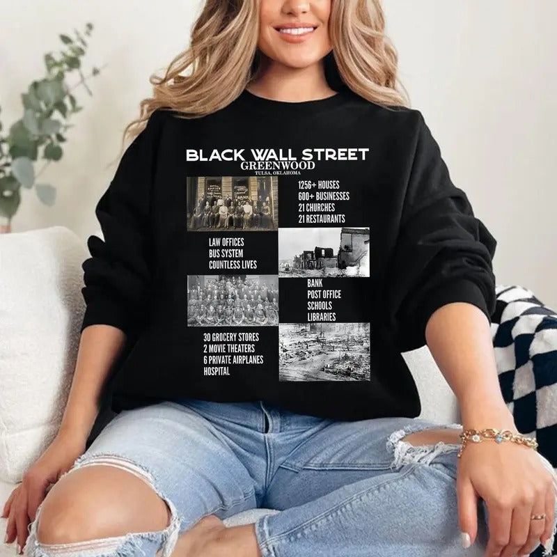 Black History Month I Am Black History African American Black Wall Streett Shirt T-Shirts