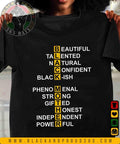 Black Mother Natural Black Black Girl Magic Black Mom Shirt Mama 100% Cotton Top T-Shirts
