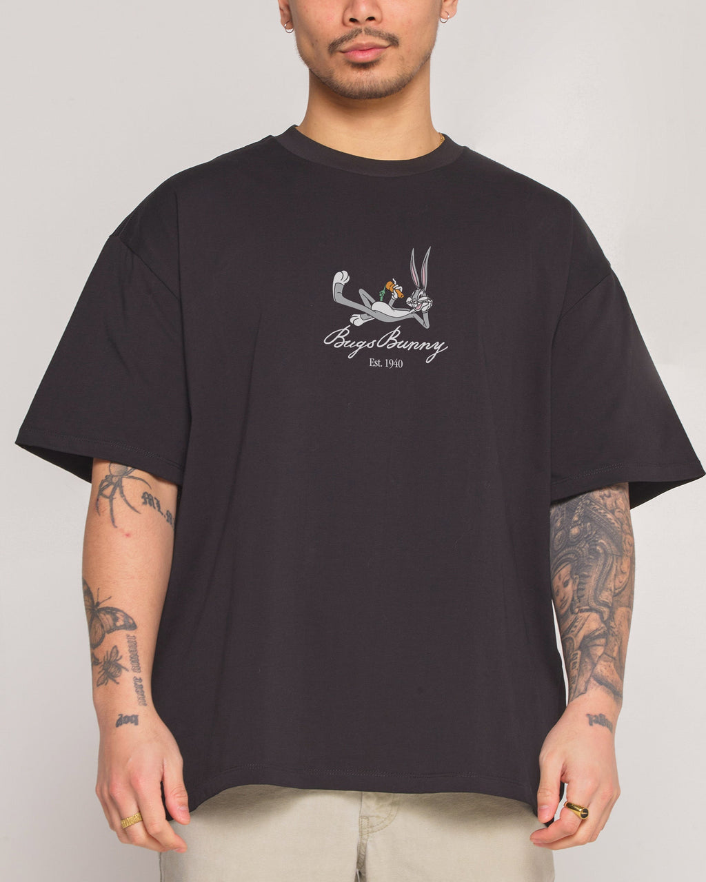 Bugs Bunny Book Crash Oversized Tee