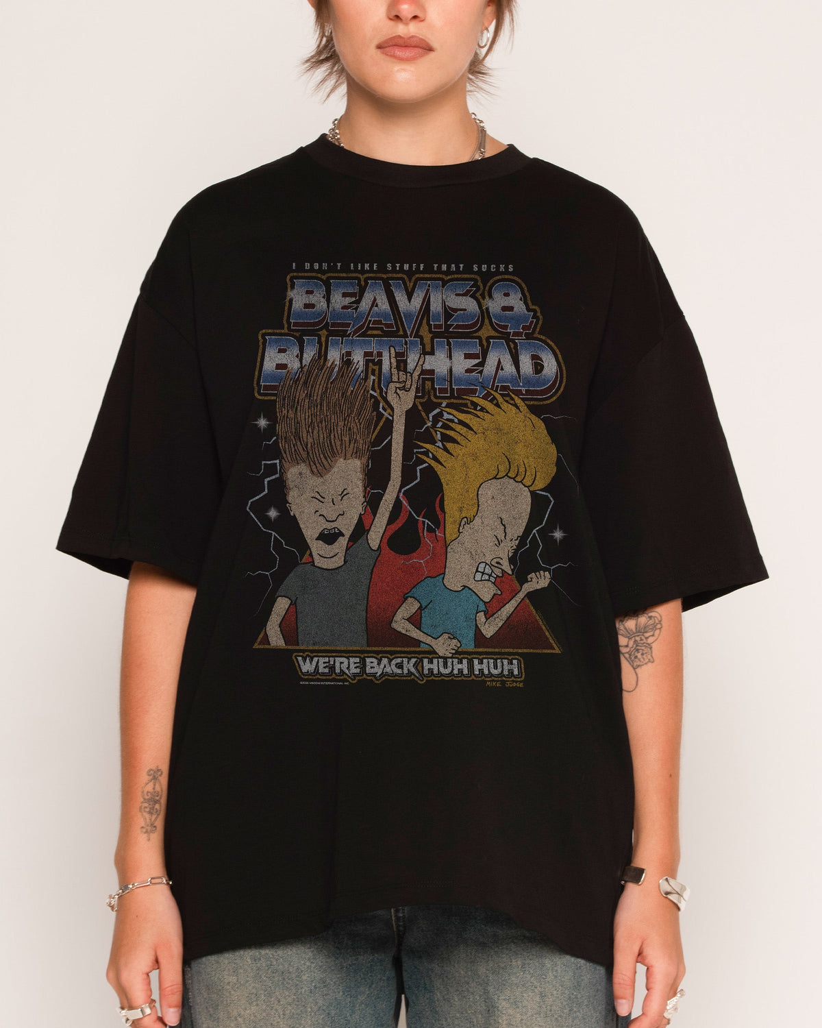 Heh Heh Metalheads Oversized Tee