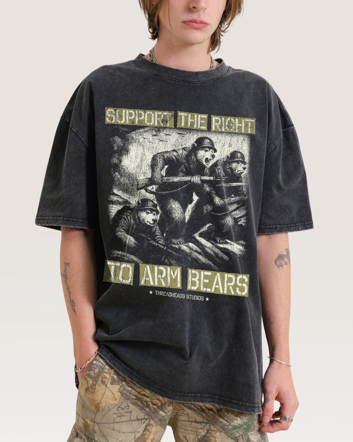 Arm Bears Oversized Tee