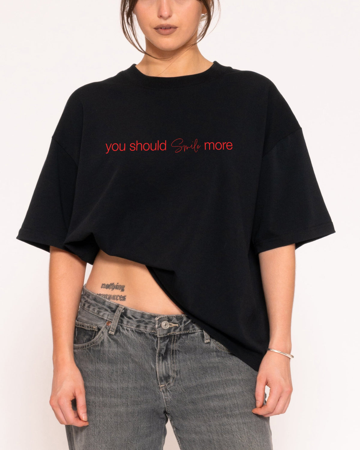 You Should Smile More Boxy Crop Tee