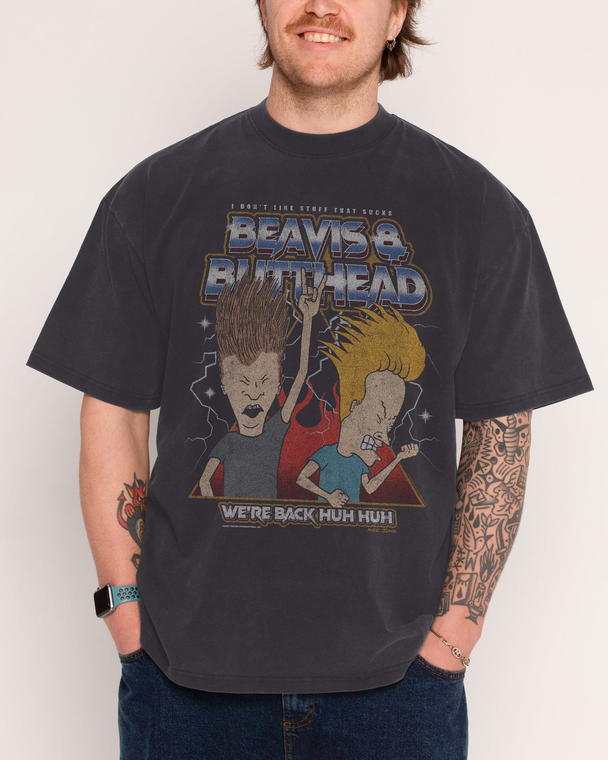 Heh Heh Metalheads Oversized Tee