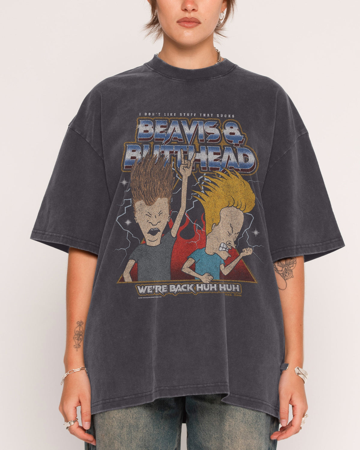 Heh Heh Metalheads Wash Tee