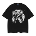 Bleach "Manga" Heavyweight Vintage 100% Cotton Anime Menswear Top Casual Streetwear Black Tropical T-Shirts