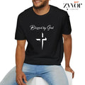 Blessed God Casual Crew Neck Short Sleeve Tops Classic Collar T-Shirts