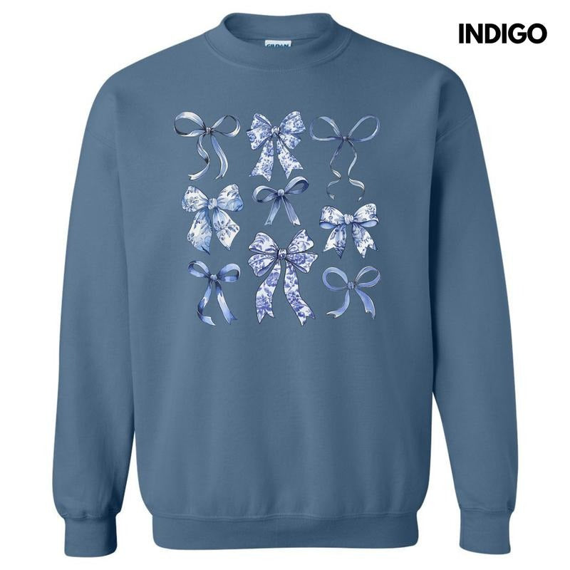 Blue Bow Coquette Collage 'NLB' T-Shirts