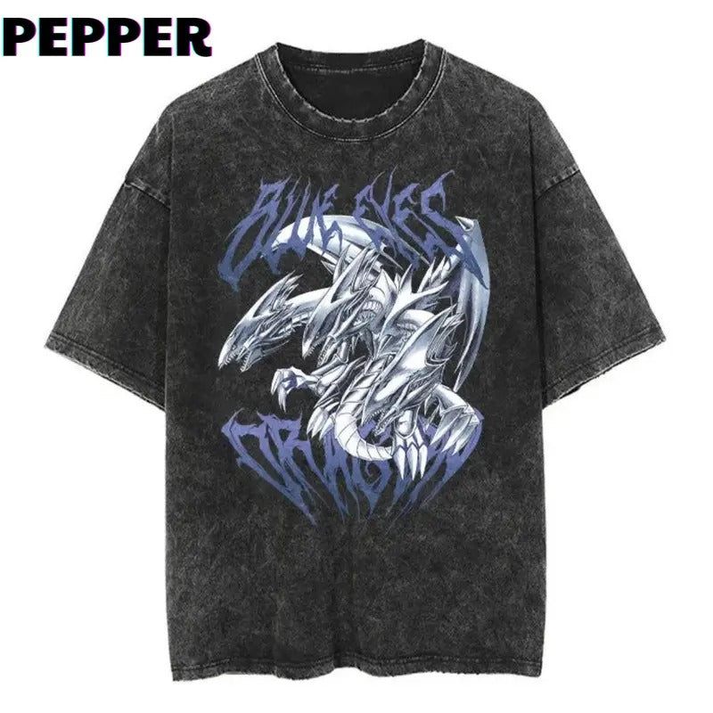 Blue Eyes Dragon Vintage Menswear Top Underwear T-Shirts