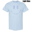 Blue Floral Smile Gildan Short Sleeve 'NLB' T-Shirts