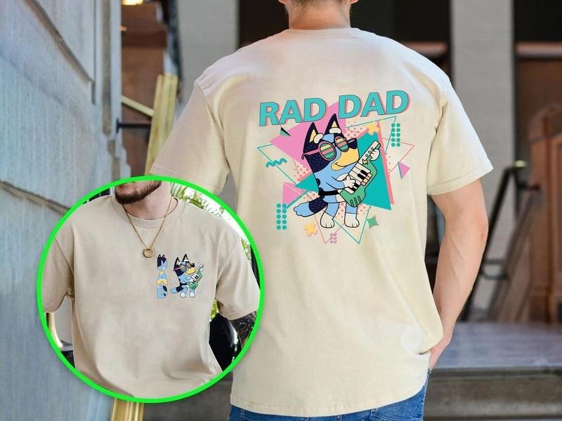Bluey Bingo Family DRG Bluey Bandit Rad Dad DRG Bluey Dad Bluey Family Cool Dad Club Shirt Dad T-Shirts