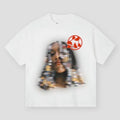 Blurred Female Portrait Print Vintage Y2k Cotton Medium Short Sleeve Casual Streetwear Printed T-Shirts