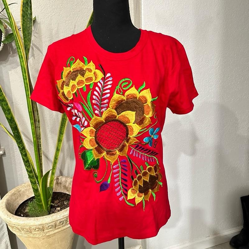 Blusas Para Dama Bordadas Cotton T-Shirts