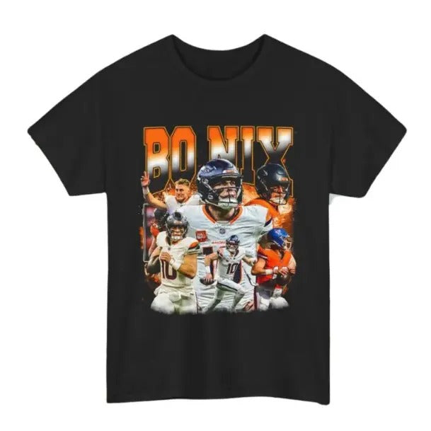 Bo Nix Shirt Funny Vintage #D.Broncooss Football Crew Neck Size S 3XL Menswear Top Womenswear Top Underwear Streetwear T-Shirts