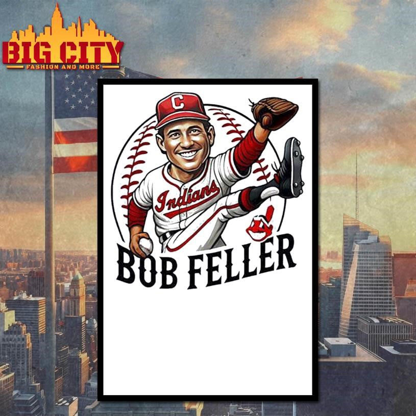 Bob Feller Cleveland Indians Legend caricature Shirt