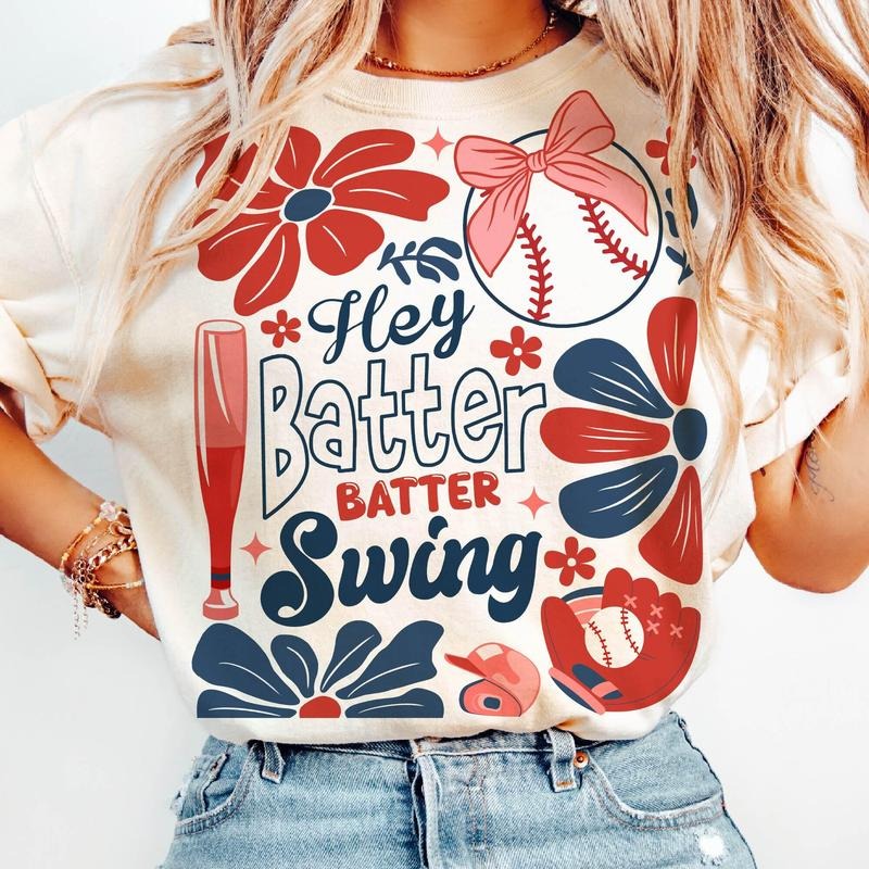 Boho Baseball Batter Batter Swing Retro Checkered Baseball Coquette Shirt Game Day Baseball Coquette Funny Baseball Shirt Game Day T-Shirts