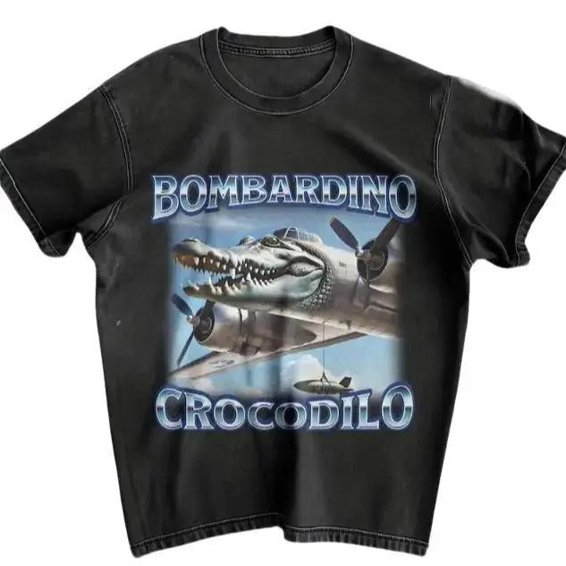 Bombardino Crocodilo Funny Meme Italian Brainrot Animals Friend T-Shirts