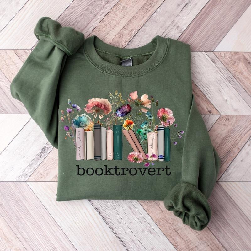 Book Shirt Booktrovert Sweat Book Lovers Book Shirts Bookish T-Shirts