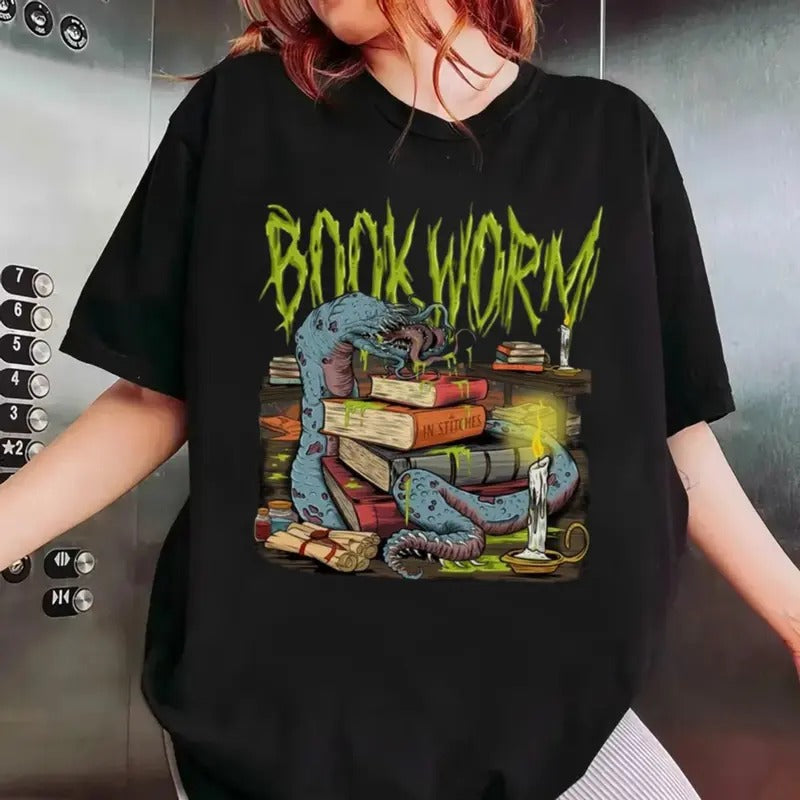 Book Worm Booktok Readers Bookish Book Lover Teacher Short Sleeve Womenswear Cotton Lady T-Shirts