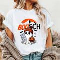 Boosch Light Cute Boo Ghost Halloween Double Sided Casual & Halloween Top Ghost & Busch Light Logo T-Shirts