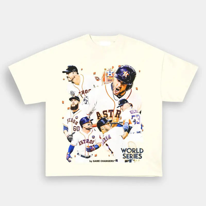 Bootleg Vintage 90s 2017 WORLD CHAMPS Vintage Baseball PGA Masters Open Golf Casual Classic Cotton Fabric Menswear Top Medium T-Shirts