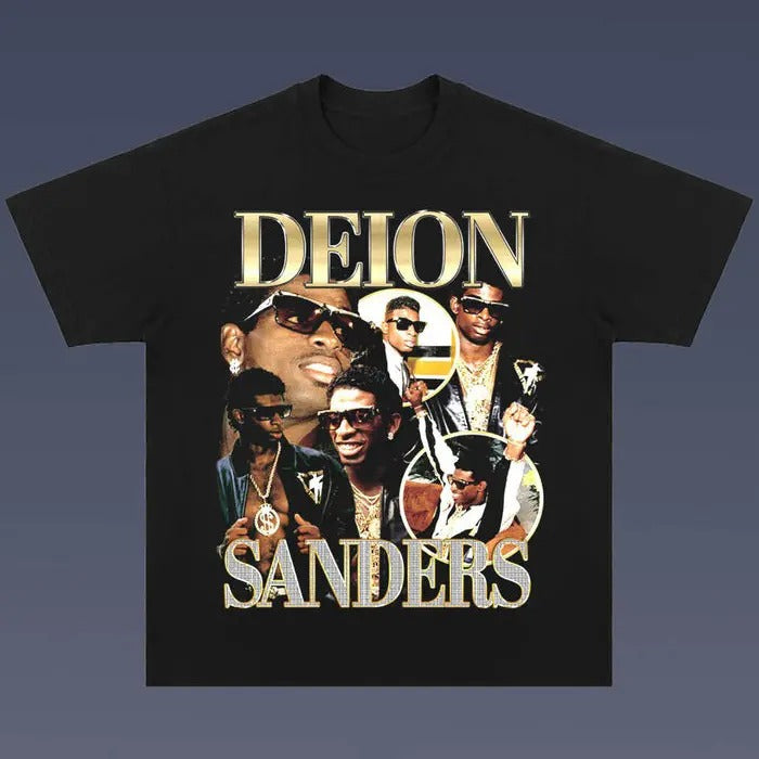 Bootleg Vintage 90s Deion Sanders Casual Classic Christian Cotton Fabric Menswear Top T-Shirts