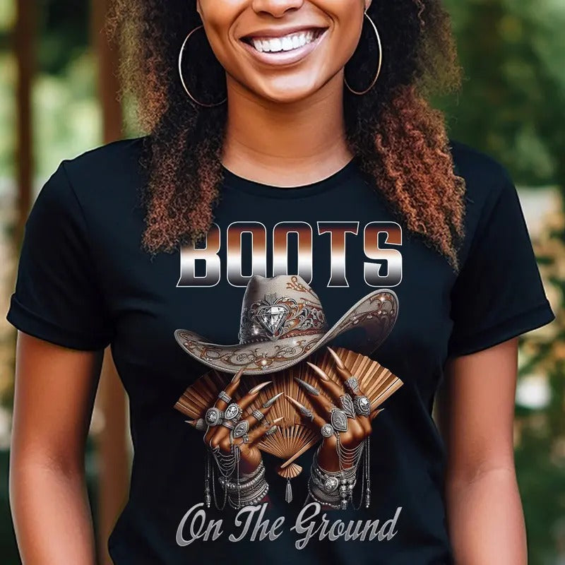 Boots Ground Where Them Fans Shirt County Dance Girl Grab Your Fans Cowboy Western Cowgirl Shirt Her T-Shirts