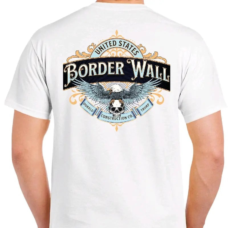 Border Wall Construction Co. Menswear Cotton Casual Trump T-Shirts