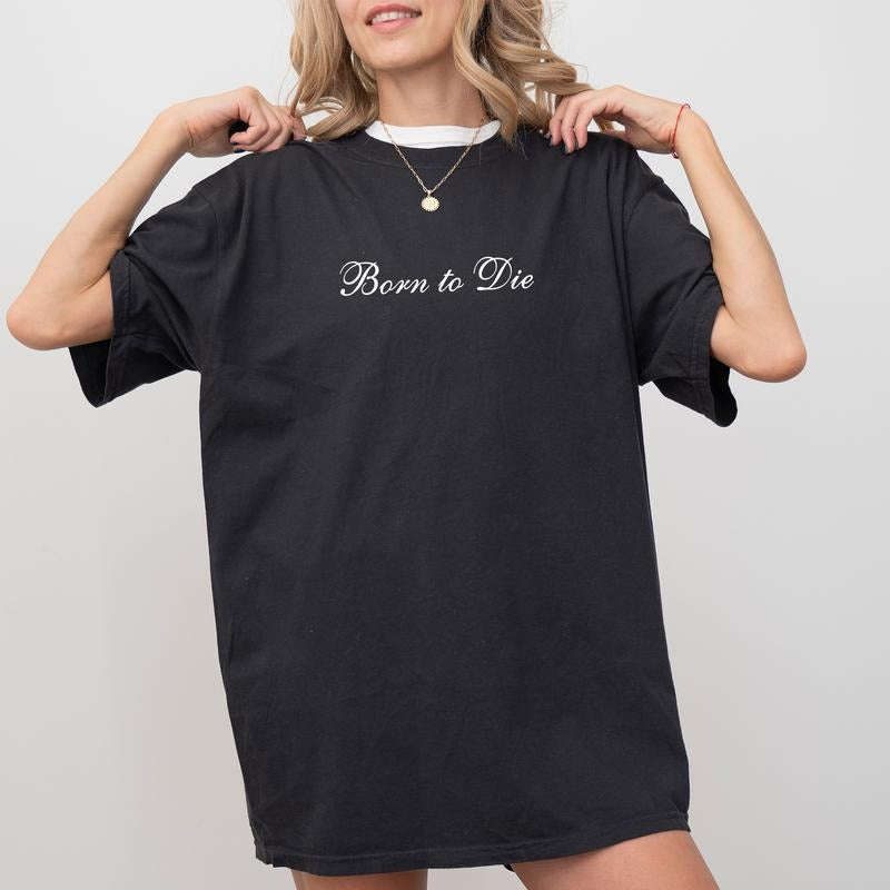 Born D Shirt 90s Vintage Organic Printed Summertime Regular Fit Comfy Fabric Tops Streetwear T-Shirts