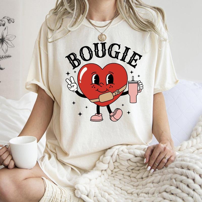 Bougie Heart Boujee Comfort Colors Comfort Colors Love Heart Cupid T-Shirts