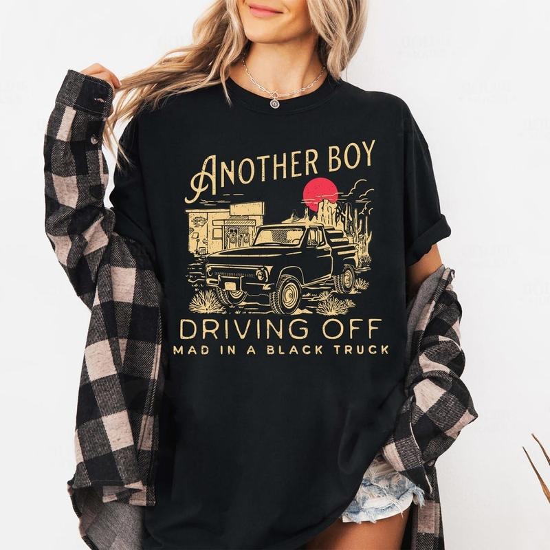 Boy Driving Off Mad Black Truck Shirt Kelsea Is Wrong Take Shot T-Shirts