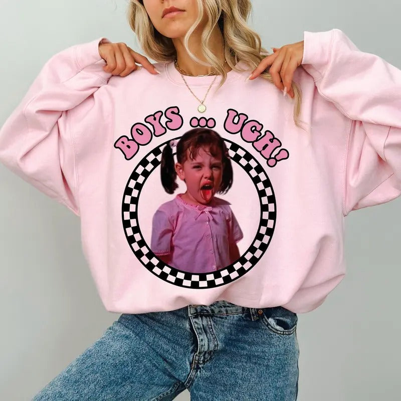 Ugh Funny Valentines 90'S Movie Retro Valentines Hippie Groovy Valentine T-Shirts