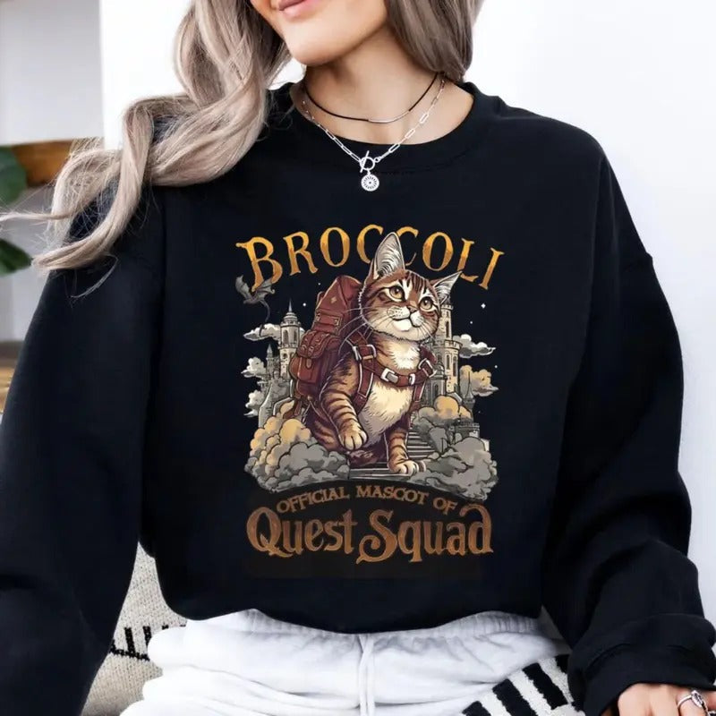 Broccoli Cat Onyx Storm Broccoli Shirt Quest Squad Broccoli Fourth Wing T-Shirts