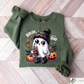 Bruh I Mean Boo Ghost Ghost Halloween Coffee Halloween Party Boo Spooky Season Womenswear Cotton Check T-Shirts