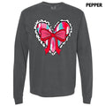 Brushstroke Coquette Heart Long Sleeve Comfort Colors T-Shirts