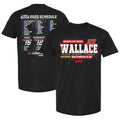 Bubba Wallace 23XI Racing Black 2025 NASCAR Cup Schedule Fans T-Shirts