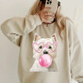 Bubblegum Westie ~ Relaxed Fit Printed USA Womenswear Casual Comfortable T-Shirts