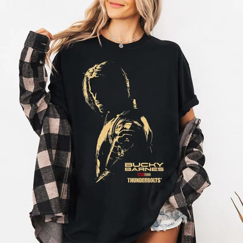 Bucky Barnes Vintage Thunderblts Shirt Fans Relaxed Fit Cotton Casual T-Shirts