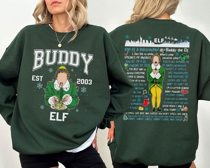 Buddy Elf Buddy Elf Est 2003 Elf Movie Xmas Xmas Classic Movie 90s T-Shirts