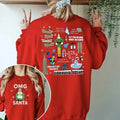 Buddy Elf OMG Santa I Know Him 2 Sided Perfect Movie & Elf Fans Tops T-Shirts