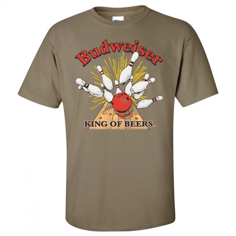 Budweiser Bowling Strike Tan Colorway T-Shirts