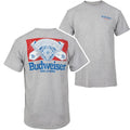Budweiser Distressed Logo Front Back Print T-Shirts