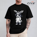 Bunny Face Sunglasses Cap Easter Day Shirt Casual Crew Neck Short Sleeve Tops Perfect T-Shirts