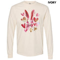 Bunny Gold Hearts Long Sleeve Comfort Colors T-Shirts